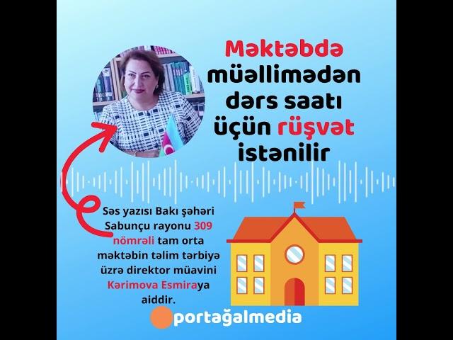 Müəllimdən dərs saatı üçün rüşvət istənilir