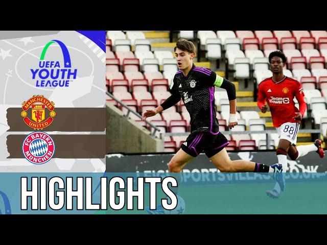 Manchester United vs Bayern Munich UEFA Youth League Highlights | Group A