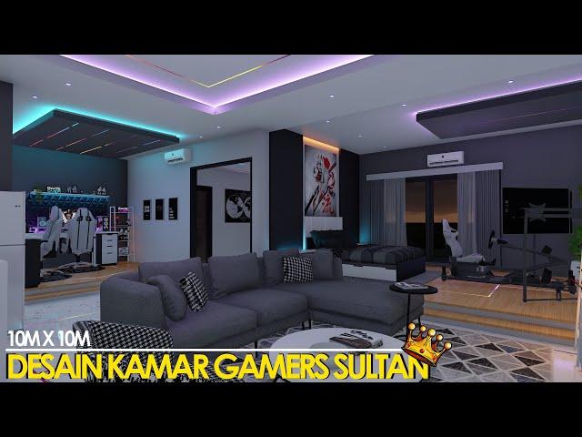 DESAIN KAMAR GAMERS KHUSUS SULTAN ( 10m x 10m ) #kamargamingsultan #gamingroom