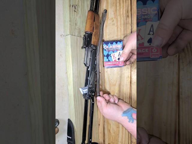 Broken Recoil Spring? Got a Deck of Cards?#shallnotbeinfringed  #ak47 #akm #shortsfeed #gunproblems