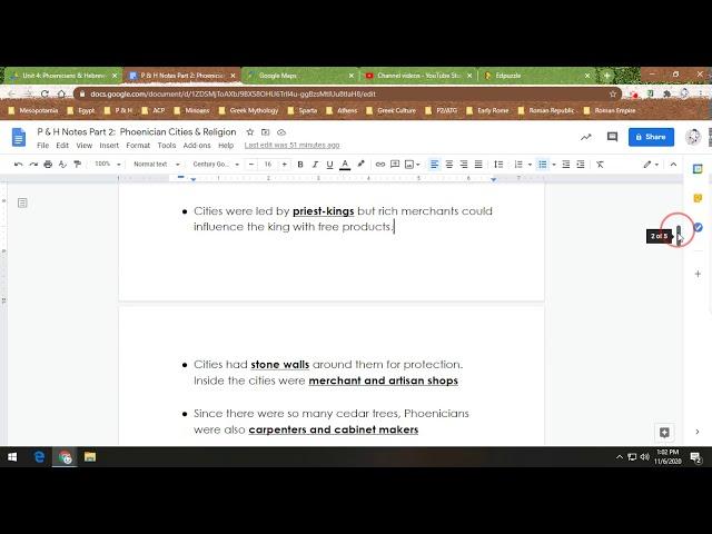 P & H Notes Part 2:   Phoenician Cities & Religion