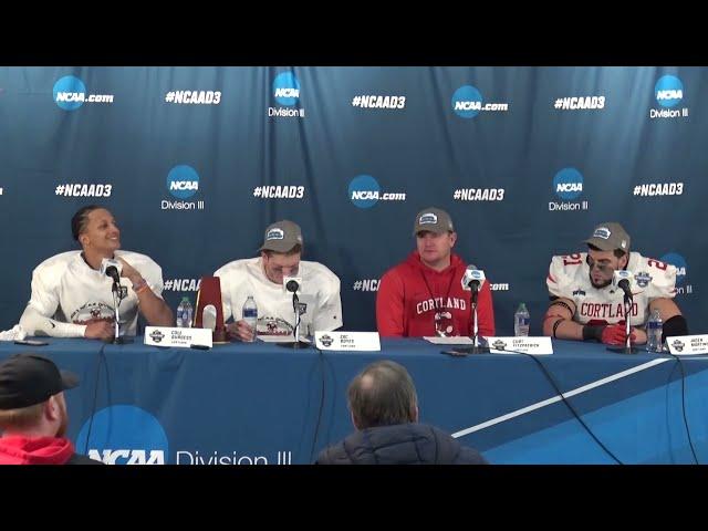 Cortland Football Post-Game Press Conference - 2023 Stagg Bowl