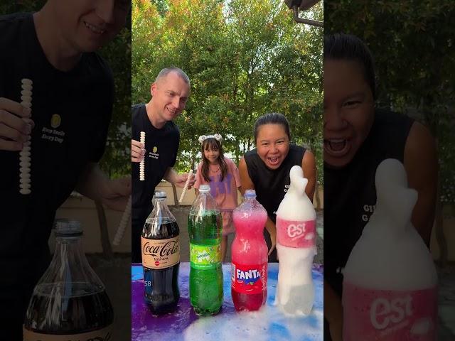 Coca-Cola, Mirinda, Fanta, Est VS Mentos #shorts by 1000 Experiments