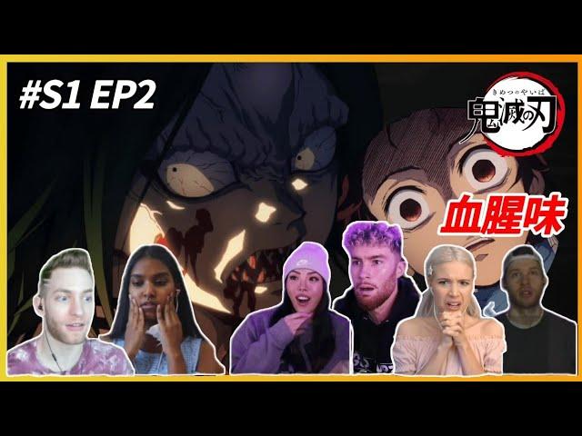 Demon Slayer S1 EP2 REACTION MASHUP | TANJIRO VS DEMON！