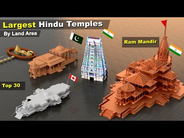 Largest Hindu Temples by Land Area | #rammandir  #flag | Top 25+