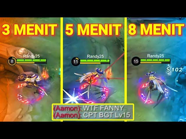 ROTASI Farming CEPET Fanny Randy25!! 8 Menit Level MAX! | Mobile Legends