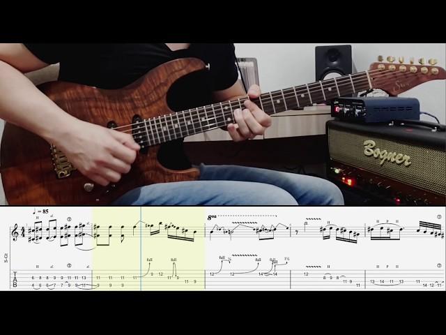 Se Eu Me Humilhar Guitar Solo + Tab - Discopraise. Leandre Gomes Suhr Curly koa (Guitar lesson )