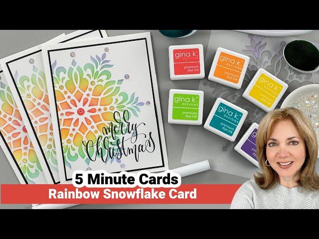 Rainbow Snowflake Card - 5 Minute Cards