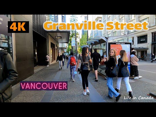 [4K] WALK - GRANVILLE STREET, DOWNTOWN, VANCOUVER. May 2021