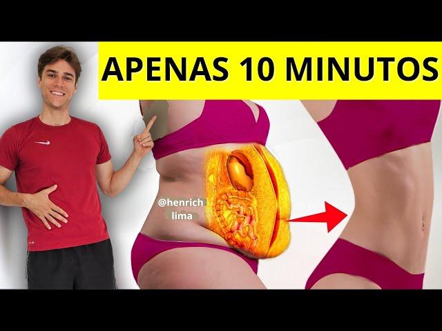 Apenas 10 Minutos De Treino PARA QUEIMAR GORDURA DA BARRIGA e PERDA RÁPIDA DE PESO Em Casa