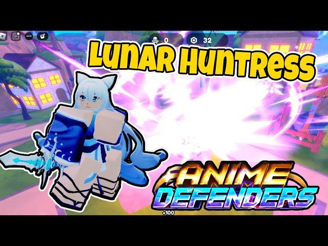 Shiny Lunar Huntress  "Secret Unit" Anime Defenders Roblox