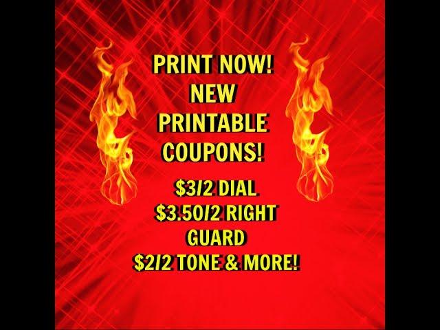 MUST PRINT | NEW PRINTABLE COUPONS | $3/2 DIAL & MORE!