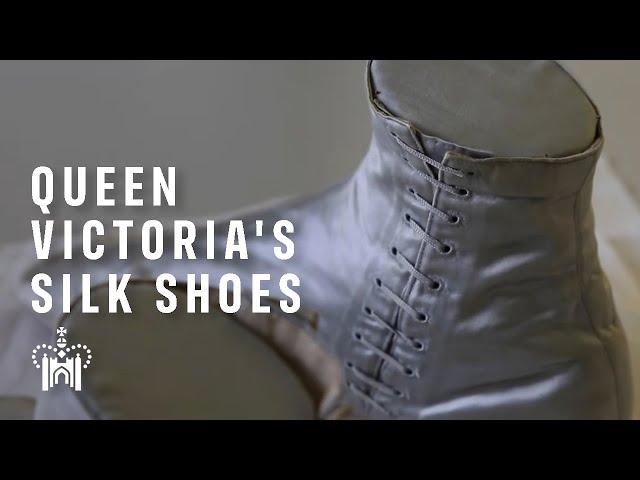 Conservation of Queen Victoria's silk shoes