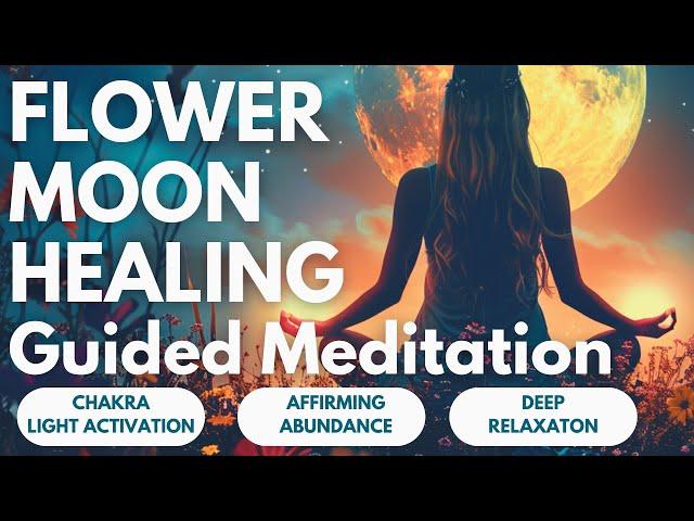 FLOWER MOON Meditation MAY CHAKRA Activation Guided Healing Journey