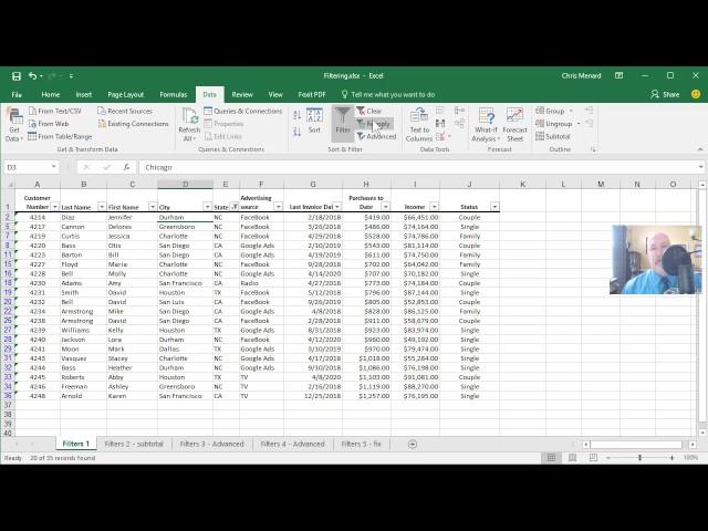 Getting started with filters in Excel by Chris Menard | Excel Filtering Tutorial