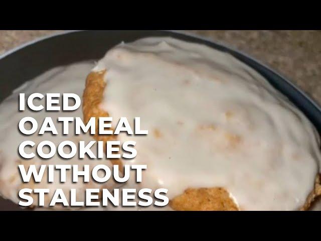 Homemade Iced Oatmeal Cookies