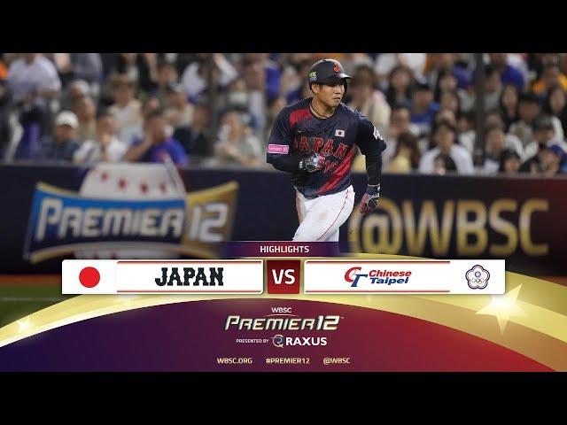 HIGHLIGHTS | Game 24 Japan vs Chinese Taipei | WBSC Premier12 2024 presented by RAXUS