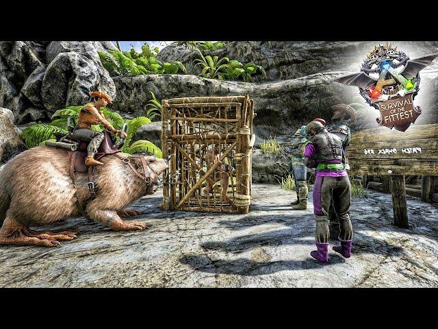 Redwood King Thylacoleo ARK PVP Fight  : ARK Survival of the Fittest : ARK Noob PVP : This ARK PVP