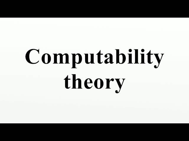 Computability theory