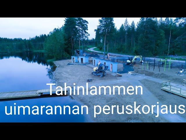 Tahinlammen uimarannan peruskorjaus (Drone ilmakuvaa)