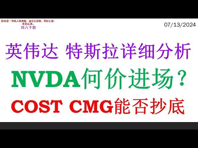 英伟达 特斯拉详细分析，NVDA何价进场？ COST CMG能否抄底