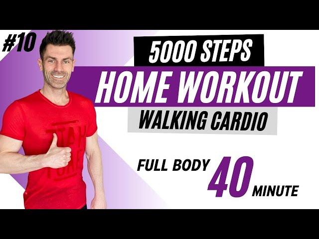 5000 steps at HOME. DANCE WALKING CARDIO workout - NO jumping / Do it twice and get 10000 steps