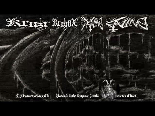 KRUZIFIX & CRAWLING SPLIT - DESCENT INTO THE UNPURE SOULS - FULL SPLIT 2023