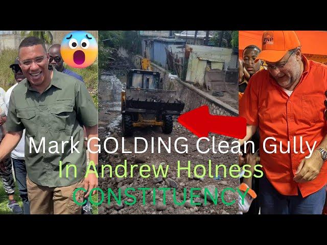 Mark Golding CLEANS GULLY in Andrew Holness CONSTITUENCY..What does That SHOW YOU 🫵??
