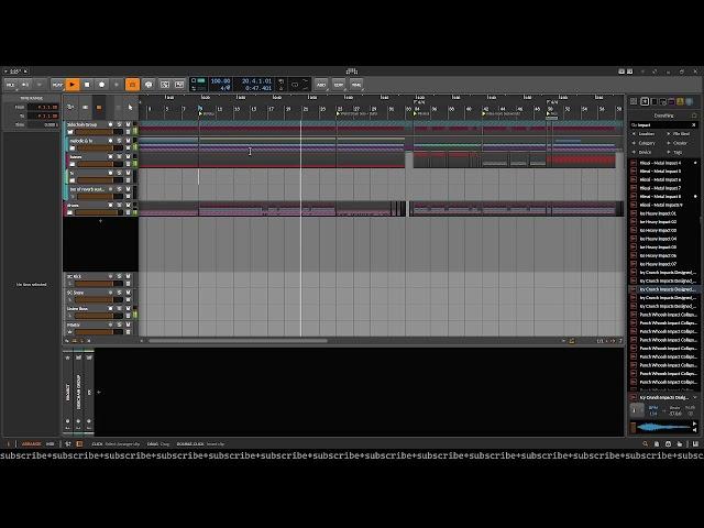 2 hours of cleaning up project files in bitwig, very boring, not worth watching