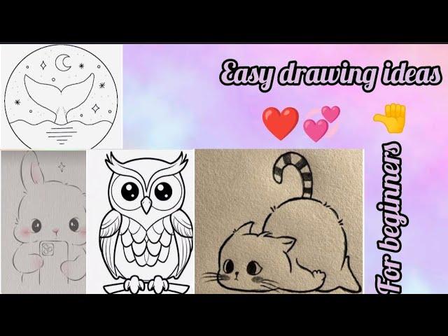 Easy drawing ideas for beginners how to draw cute drawings||how to draw aesthetic drawings#drawing