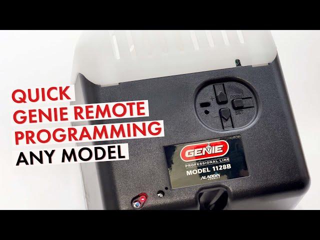 How to Program A Genie Remote to your Garage Door Opener