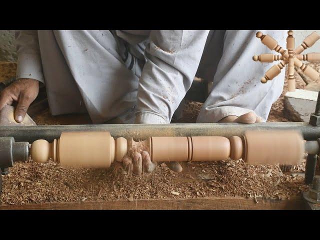 Amazing Expert Have 23 years of Experience with 1819 Lathe Machine | Wood Turning Process