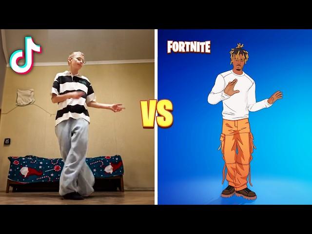 FORTNITE DANCES IN REAL LIFE (TikTok Dances & Icon Series Emotes)