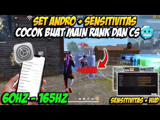 GACOR SET ANDRO 60HZ  SENSITIVITAS FF AUTO HEADSHOT 2024 SETELAH UPDATE || WORK SEMUA HP