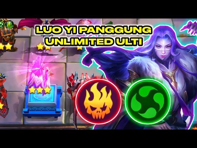 LUO YI UNLIMITED ULTI TIADA HENTI | COMBO ELEMENTALIST + INFERNO | MAGIC CHESS MLBB