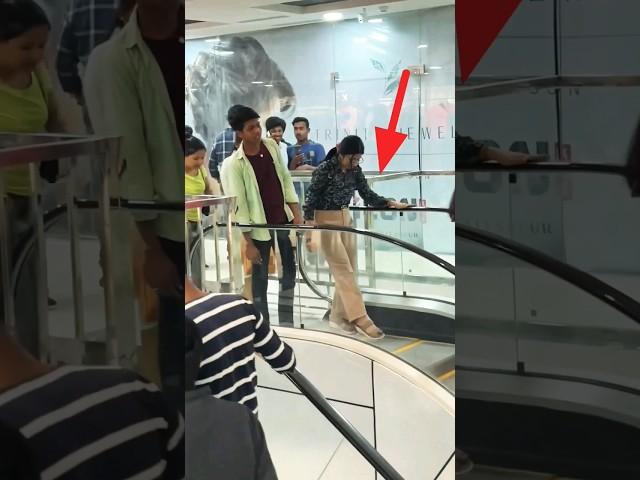 Humanity test prank on escalator  #humanity #shorts #funny #prank