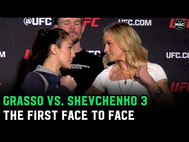 Alexa Grasso vs. Valentina Shevchenko 3 First Face to Face