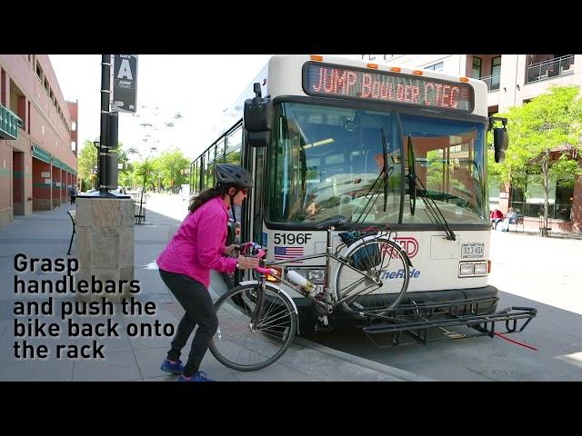 Loading your bicycle on the RTD bus front rack