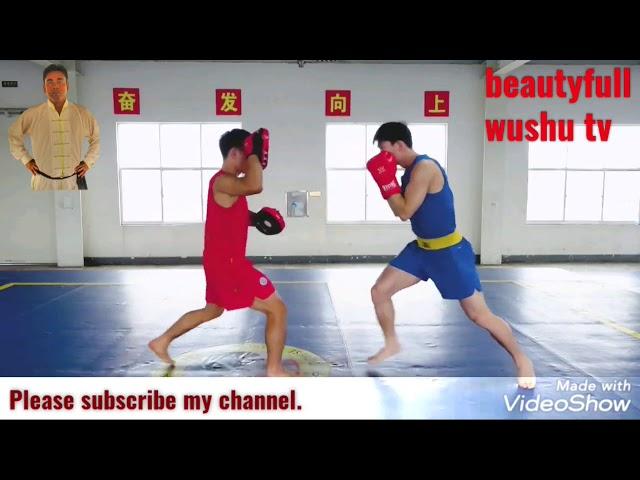 International wushu sanda training.