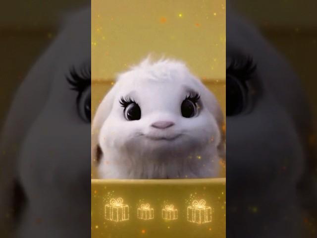 Зайка милашка. С Новым годом!#shorts #happy #кролик