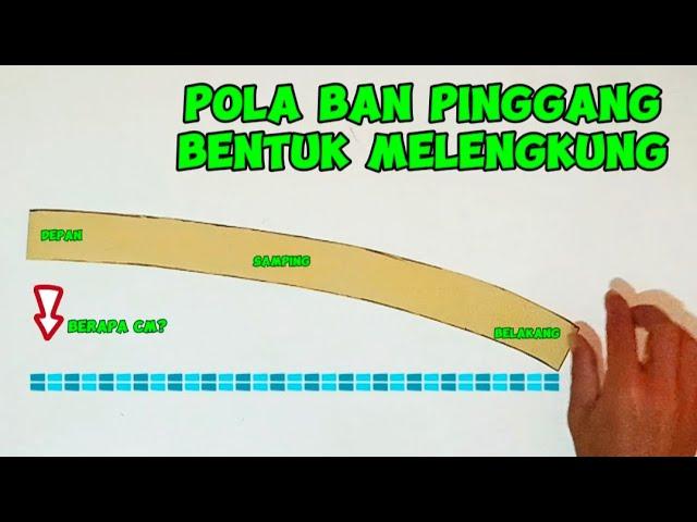 Pola ban pinggang bentuk melengkung. #polabanpinggang #polawaistband #yudisetiawanchannel