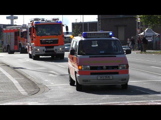 [Feuerwehrschule auf Einsatzfahrt] ELW und Doppel HLF Feuerwehr Hannover Wache 9 Feuerwehrschule