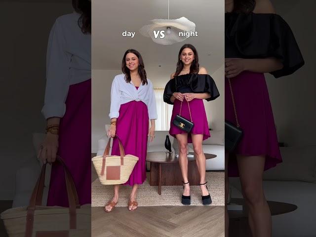 DAY vs NIGHT styling? Which outfit would you wear?  Save & subscribe for #fashion