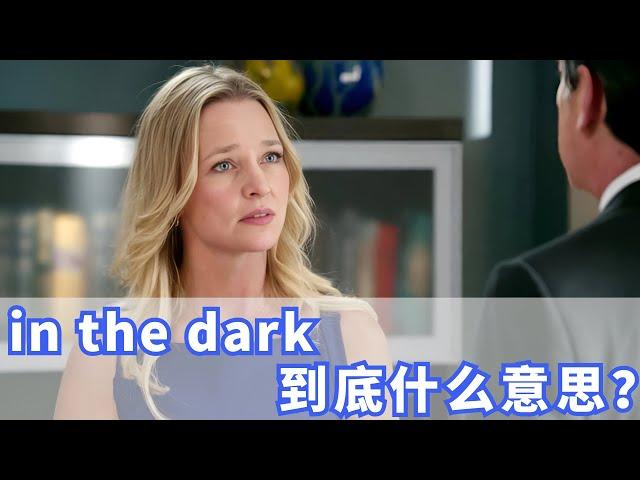 老外经常说的in the dark到底是什么意思？