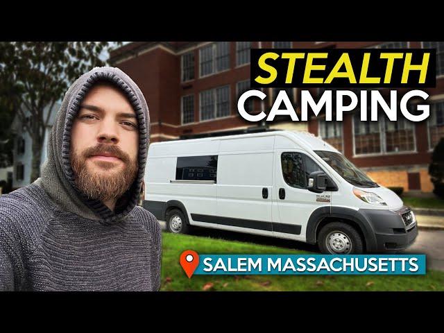 Vanlife Stealth City Camping in Salem for Halloween