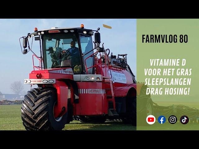 Farmvlog 80: vitamine D voor het gras! Sleepslangen | Drag hosing