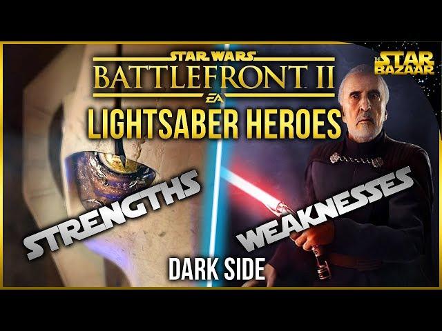 Lightsaber Hero Strengths And Weaknesses (Dark Side) | Star Wars Battlefront 2 Tips