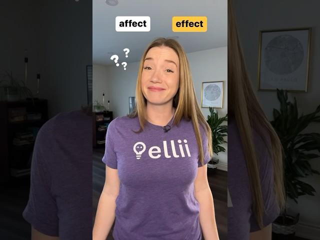 Affect Vs. Effect #shorts #vocabulary