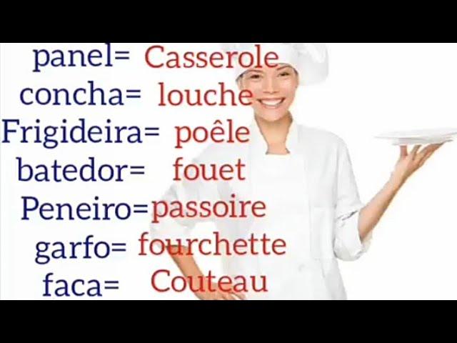 utensílios de cozinha em francês/les ustensiles de cuisine