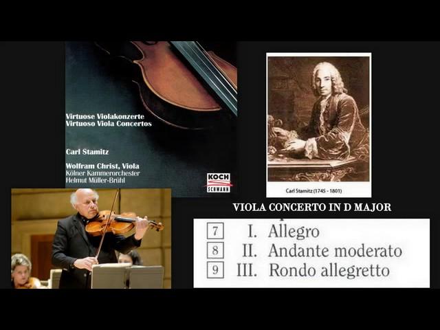 Carl Stamitz (Karel Stamic): Viola Concerto in D major, Wolfram Christ (viola)